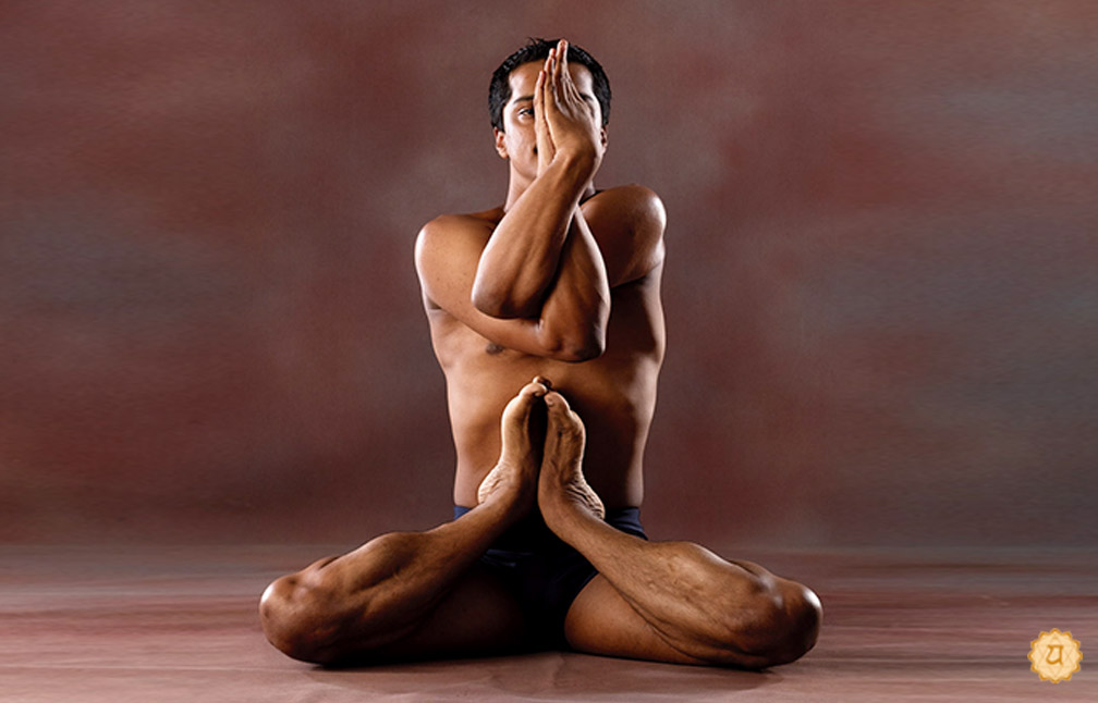 Navel Knot Pose -Twined Arms